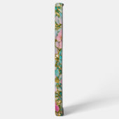 Golden Embroidered Pastel Floral Phone Case Samsung Galaxy Hoesje (Linkerkant)