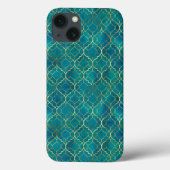 Golden Emerald Geometry Case-Mate iPhone Case (Achterkant)