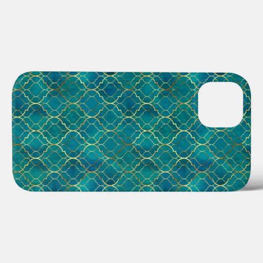 Golden Emerald Geometry Case-Mate iPhone Case (Achterkant (horizontaal))
