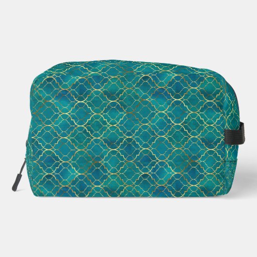 Golden Emerald Geometry Toilettasje (Achterkant)