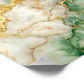 Golden Emerald Marble Poster (Hoek)