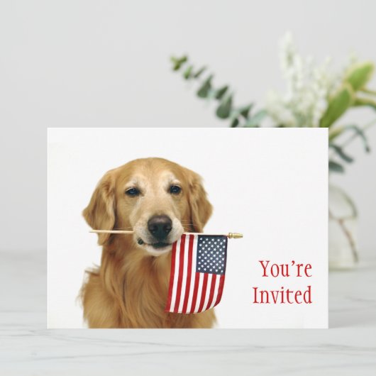 Golden en Amerikaanse vlag Kaart (Staand voorkant)