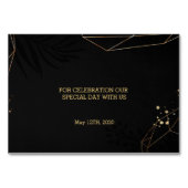 Golden en Black Dankkaarten Kaart (Achterkant)