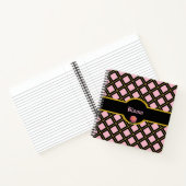 Golden en Black Diamond Pattern Notitieboek (Binnen)