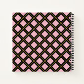 Golden en Black Diamond Pattern Notitieboek (Achterkant)