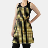 Golden en Black Elegant Stripes 2 Schort (Insitu)