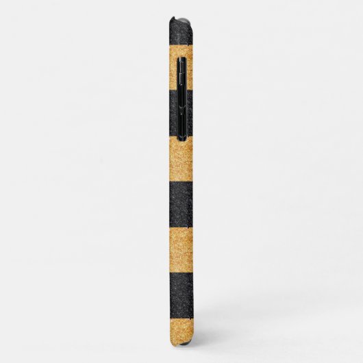 Golden en Black Glitter Case-Mate iPhone Case (Achterkant/links)