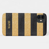 Golden en Black Glitter Case-Mate iPhone Case (Achterkant (horizontaal))
