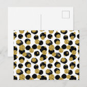 Golden en Black Stippen Pattern Briefkaart (Voorkant / Achterkant)
