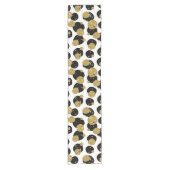 Golden en Black Stippen Pattern Korte Tafelloper (Voorkant)