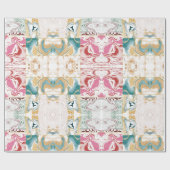 Golden en blauwe marmer cadeaupapier (Vlak)