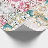 Golden en blauwe marmer cadeaupapier (Hoek)