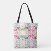 Golden en blauwe marmer tote bag (Achterkant)