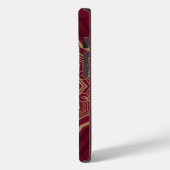 Golden en Crimson Arabesque Style Mandala Case-Mate iPhone Case (Achterkant / Links)