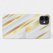Golden- en grijze strepen Case-Mate iPhone case (Achterkant (horizontaal))