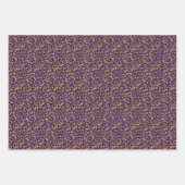 Golden en Royal Paarse Scroll Inpakpapier Vel (Voorkant 3)