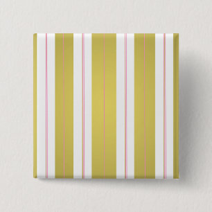 Golden en roze strepen vierkante button 5,1 cm