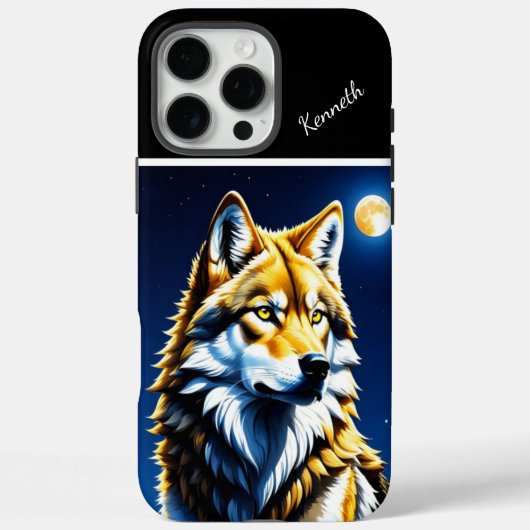 Golden en Silver Wolf zonsondergang Case-Mate iPhone Case (Achterkant)