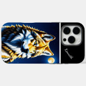 Golden en Silver Wolf zonsondergang Case-Mate iPhone Case (Achterkant (horizontaal))