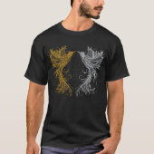 Golden en White Phoenix T-Shirt (Voorkant)