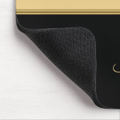 Golden- en zwarte achtergrond muismat (Hoek)