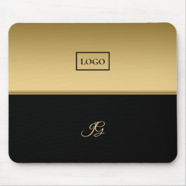 Golden- en zwarte achtergrond muismat