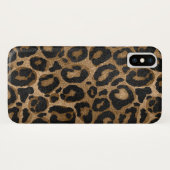 Golden en zwarte glitter Leopard/Jaguar Case-Mate iPhone Case (Achterkant (horizontaal))