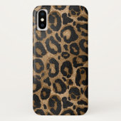 Golden en zwarte glitter Leopard/Jaguar Case-Mate iPhone Case (Achterkant)