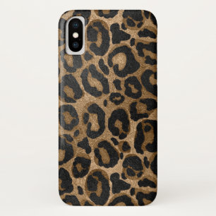 Golden en zwarte glitter Leopard/Jaguar Case-Mate iPhone Case