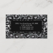 Golden en zwarte glitter Leopard/Jaguar Visitekaartje (Achterkant)