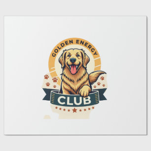 Golden Energy Club Golden Retriever Vintage Honden Cadeaupapier