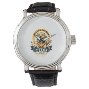 Golden Energy Club Golden Retriever Vintage Honden Horloge