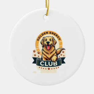 Golden Energy Club Golden Retriever Vintage Honden Keramisch Ornament