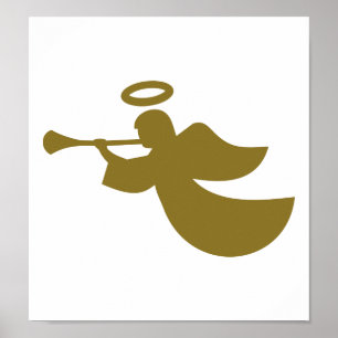Golden engel vleugels poster