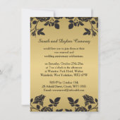 Golden English rozen op Black Vow Renewal Kaart (Achterkant)