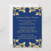 Golden English rozen op blue Vow Renewal Kaart (Achterkant)