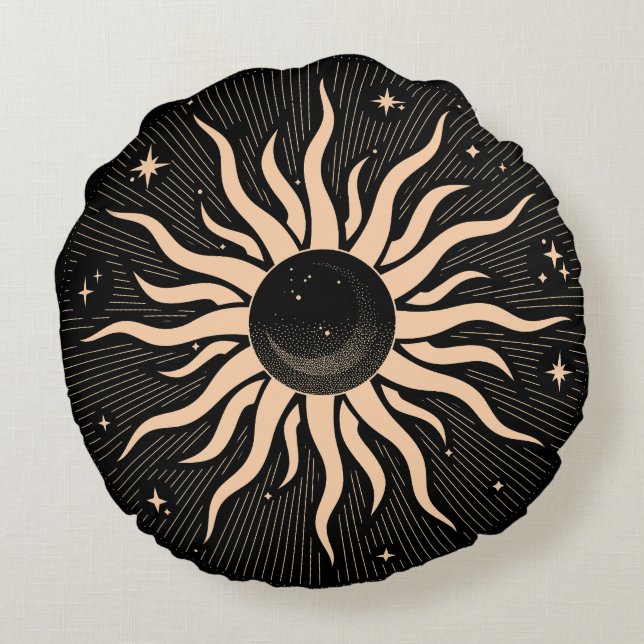 Golden Esoterics Rond Kussen (Achterkant)