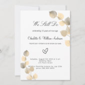 Golden eucalyptus folia blanke bruine wit kaart (Voorkant)