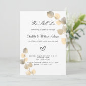 Golden eucalyptus folia blanke bruine wit kaart (Staand voorkant)