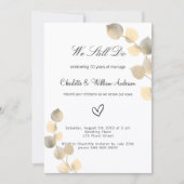 Golden eucalyptus folia blanke bruine wit kaart (Voorkant)