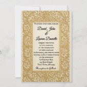 Golden Ever After Photo Wedding Invitation Kaart (Voorkant)