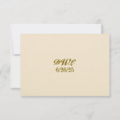 Golden Ever After QR Code Wedding RSVP Kaart (Achterkant)