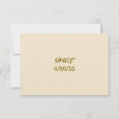 Golden Ever After Wedding RSVP Card (Achterkant)
