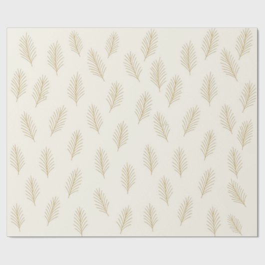 Golden Evergreen Cadeaupapier (Vlak)