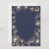 Golden exotische bloemen 60th Wedding Jubileum Kaart (Achterkant)