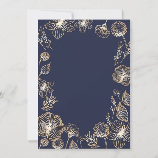 Golden exotische bloemen 60th Wedding Jubileum Kaart (Achterkant)