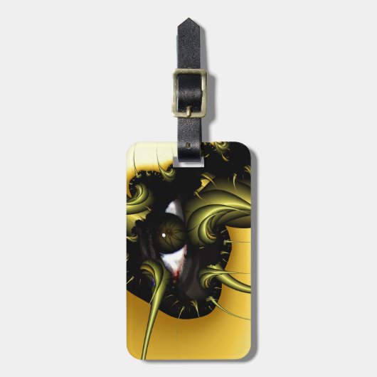 GOLDEN EYE FRACTAL BAGAGELABEL (Voorkant verticaal)