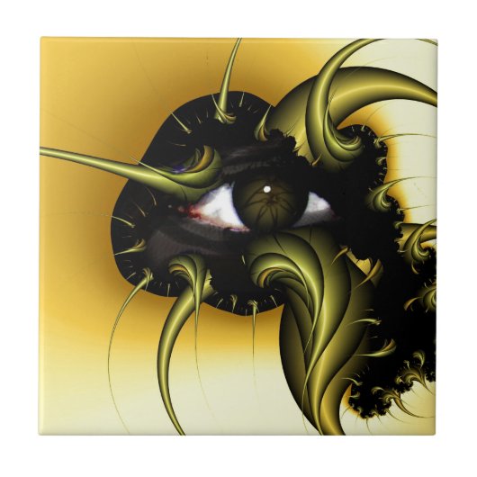 GOLDEN EYE FRACTAL TEGELTJE (Voorkant)