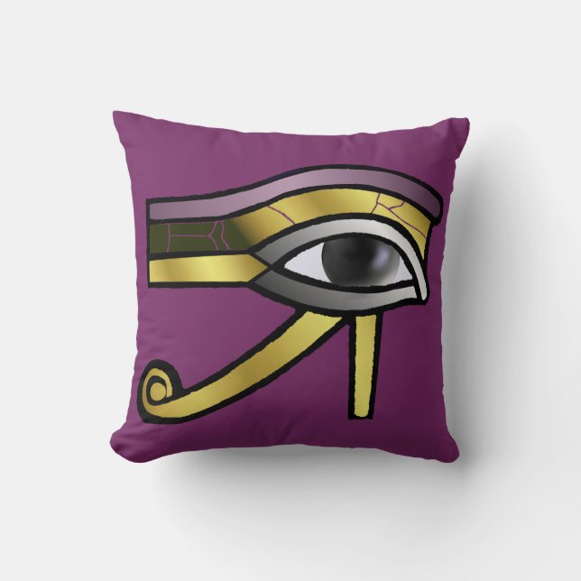 Golden Eye of Horus Cushion Kussen (Voorkant)