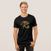 Golden Eye of Horus Tri-Blend Shirt (Voorkant volledig)